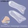 1Pair Transparent Silicone Gel Arch Support Inserts Flat Foot Massage Pads Foot Cushion Insoles for Women High Heel Shoes
