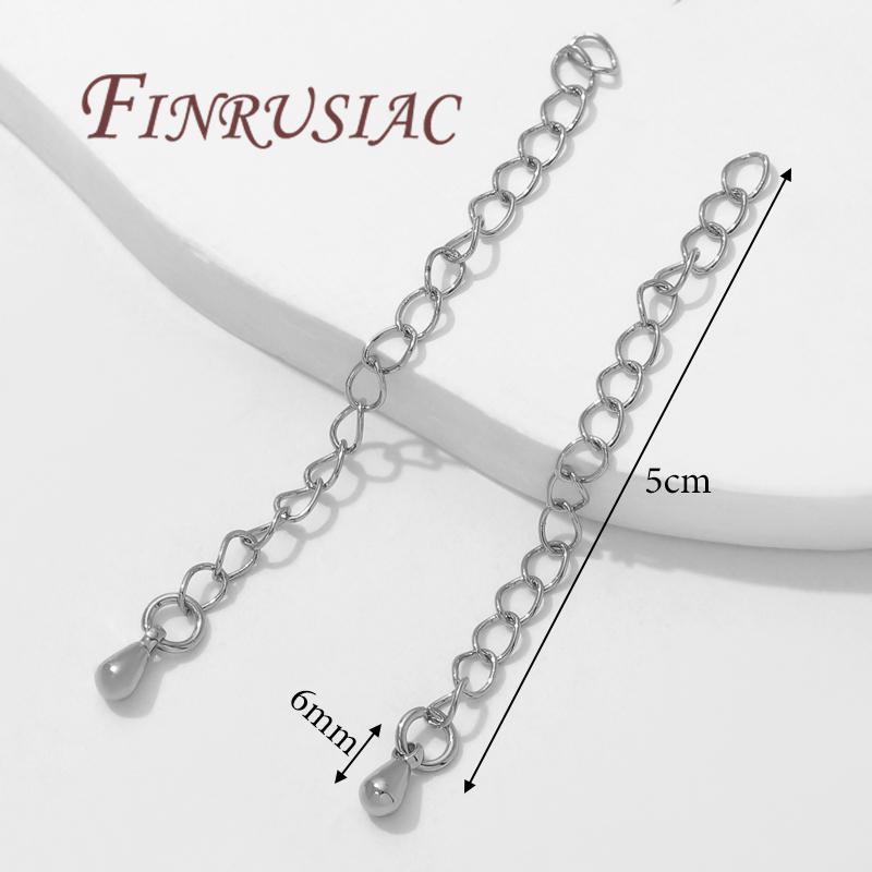 10-20pcs 18K Gold Plated 5cm Extension Chain For Jewelry Making,Necklace Extender,DIY Connectors For Bracelets Accessories