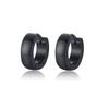 1 Pair Punk Titanium Steel Ear Clip/Ear Stud Earrings For Men Women Black Pierced/No Pierced Fake Ear Circle Pop Jewelry