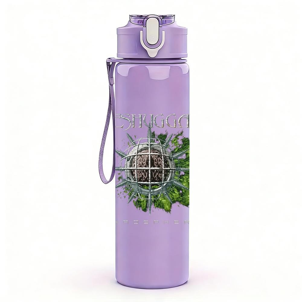 1PC Green Leaf Ornate Circle Vintage Print 750ml Portable Sports Water Bottle Leakproof Gym Outdoor Travel Drink Cup