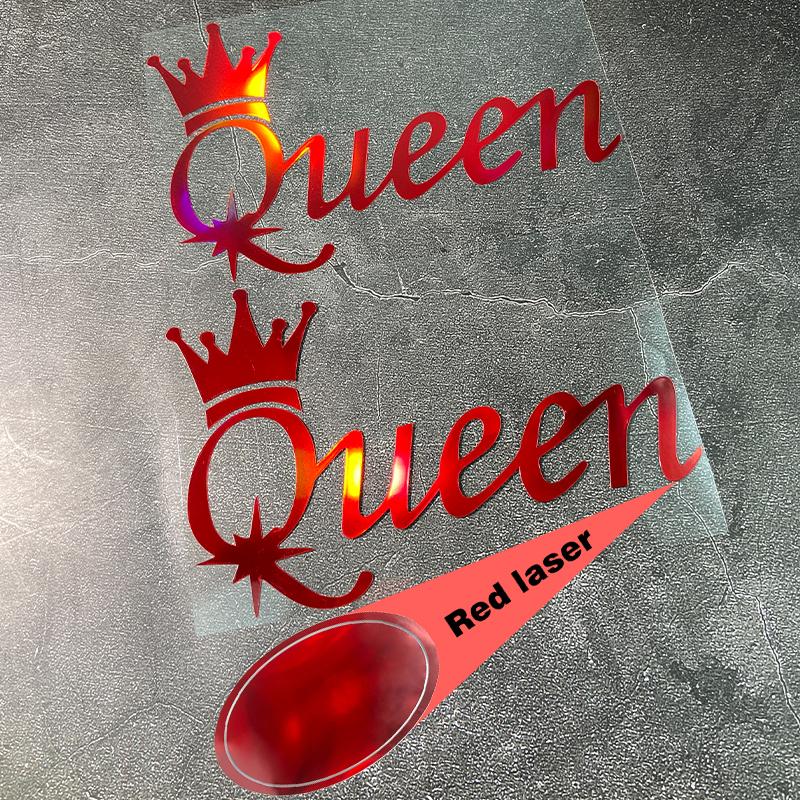 Crown Queen Laser Motorcycle Sticker Funny for Motorbike Fuel Tank Fairing Scooter Helmet Box Car Window Waterproof Vinyl Decal