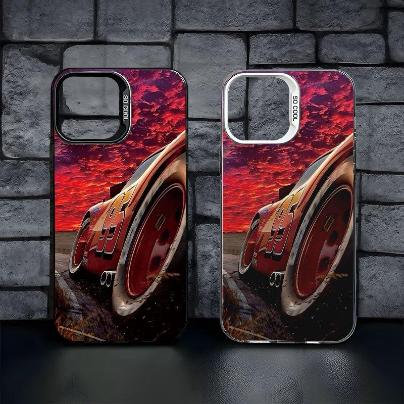 Red car design phone case suitable for iPhone 17 16 15 14 13 12 11 Pro/Max/Plus anti drop and shockproof back cover