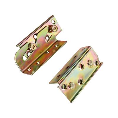 4 Sets Footboards Hold Bed Rail Brackets Heavy Duty Non-Mortise Bed Frame Connectors  Footboards