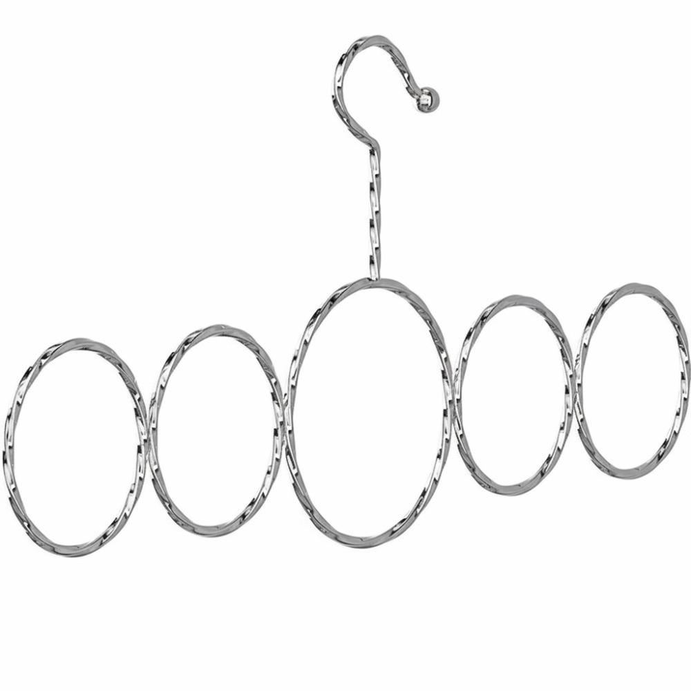 Holder High Manganese Steel Scarf Hanger Snag-Free Over Rod Rod Organizer 5 Loop Design Closet Storage Holder Home Organization