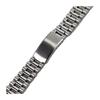 19mm/20mm Day-Date Style Steel Strap for Seiko 5 Sxns80, Snxs79, Snxs79k, Snxs77k, Snxs73 Watch Wristband Bracelet Replacement Part (Silver, 19mm)