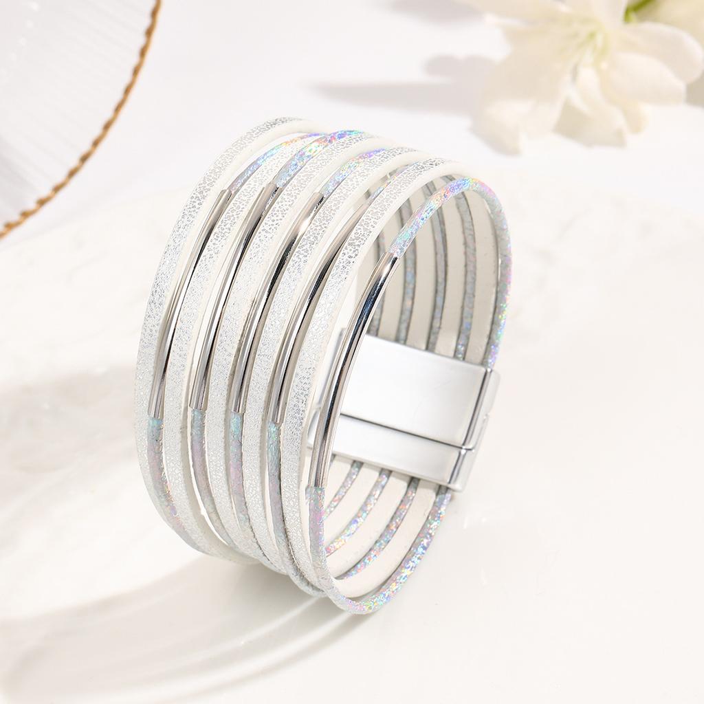 Bohemian Multilayer Leather Bracelet for Women Simple Wrap Bangles Party Jewelry Gifts
