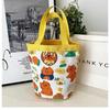 Cute illustration printed bucket bag handbag canvas bag girl heart bag bento bag work small bag