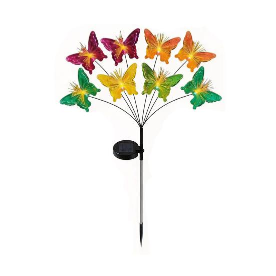 Solar Butterfly Lawn Light Fiber Optic Butterfly Garden Light Solar Powered Waterproof Outdoor Light