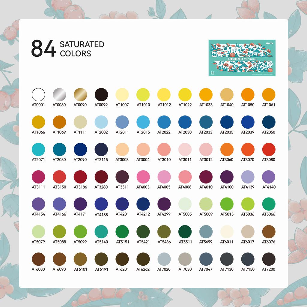 NEW Arrtx Colored Pencil Set 84 Colors Soft Core for Adult Color Drawing Blending Shading Sketching for Artists Beginners