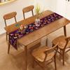Purim Linen Table Runner Jewish Holiday Party Decor Hamantaschen Hat Masque Gragger Table Runner Carnival Decorations