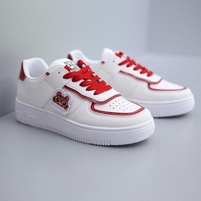 Women Casual Shoes New Spring White Sports Shoes Breathable  Lace-Up Women's Sneakers Fashion Tennis Female Student Shoes