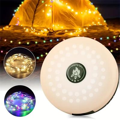 10M 100LED Kempingové světlo Venkovní Vodotěsné USB Dobíjecí Přenosné Kempingové Řetězové Světla, Rychlé Skladování, Vhodné pro Stan Turistiku