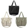 Casual Shoulder Bag Handbag Travel Fashionable Large Capacity Trendy Daily Use Female Shopping 36x34cm Girls Canvas Zipper Bag