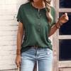 2025 Sommer Damen Einfarbig Lässig Rundhals Kurzarm T-Shirt