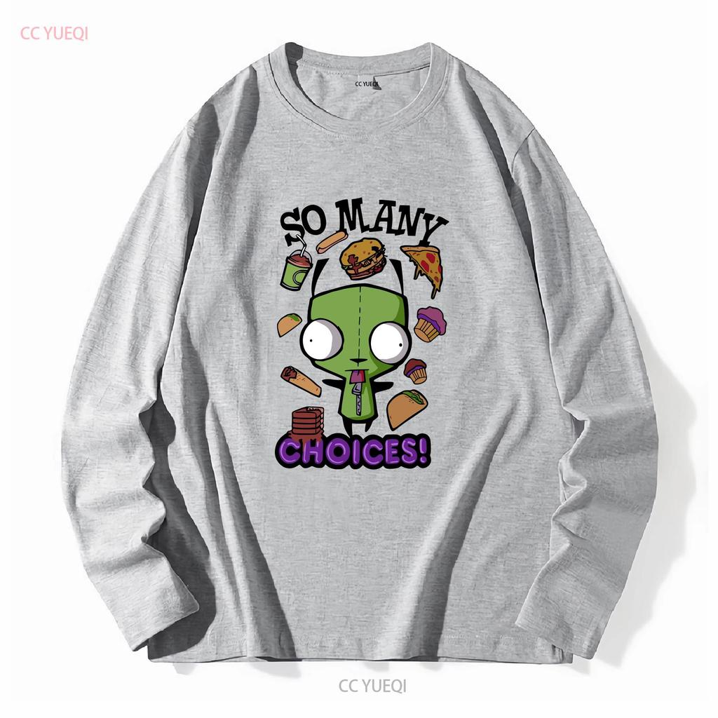 Emo Scene fashion shirt Invader Zim So Many Choices T 2000s Vintage Hot Topic long or short sleeves vintage Washed Stylish