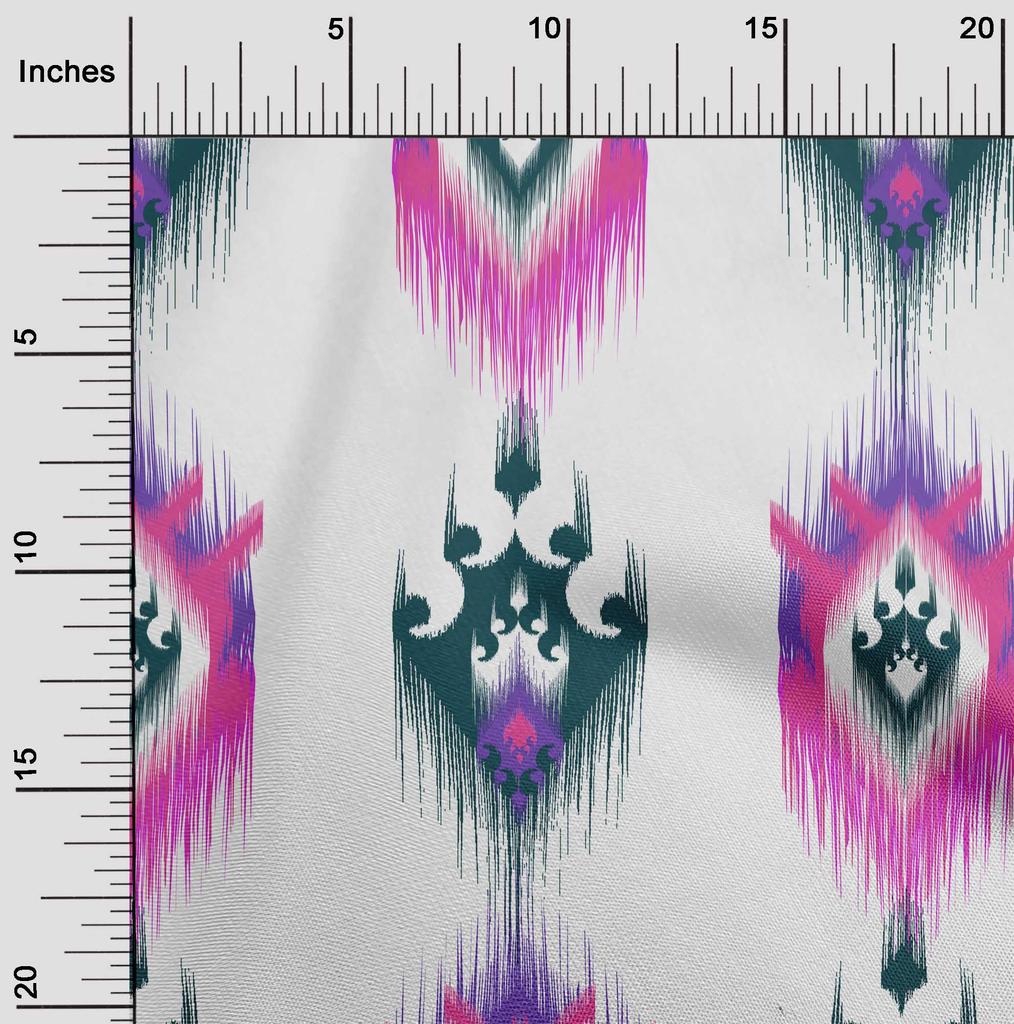 oneOone Bavlna Flex Tmavě Zelená Tkanina Asijské Ikat Craft Projekty Dekor Tkanina Printed By The Yard 40 Inch