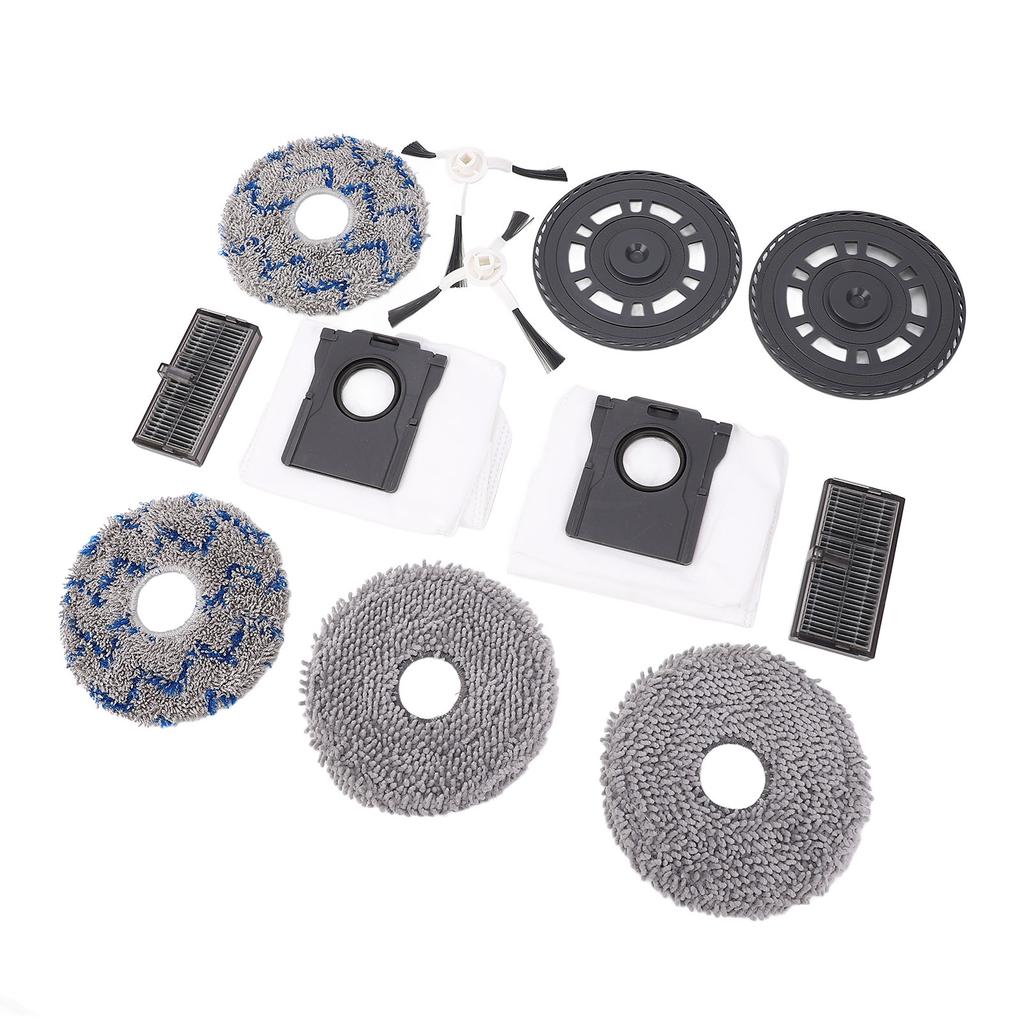 Vacuum Cleaner Accessories Kit for X30 X30 Pro Includes 2 Side Brushes 2 Filters 2 Dust Bags 4 Mop Pads 2 Mop Holders