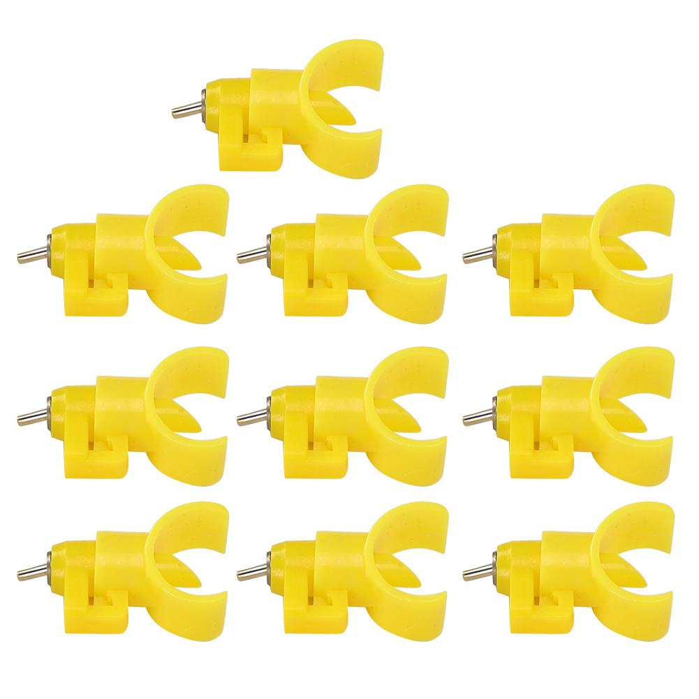 10PCS Chicken Nipple Drinking Fountains Semicircle Ball Valve Type Poultry Drinker