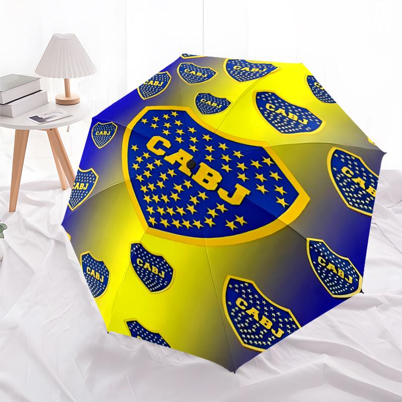 Printed Club Atlético Boca Juniors Printed Folding Umbrella,Outdoor,Leisure,And Travel Umbrella,Durable Umbrella Fabric,Birthday And Holiday Gift