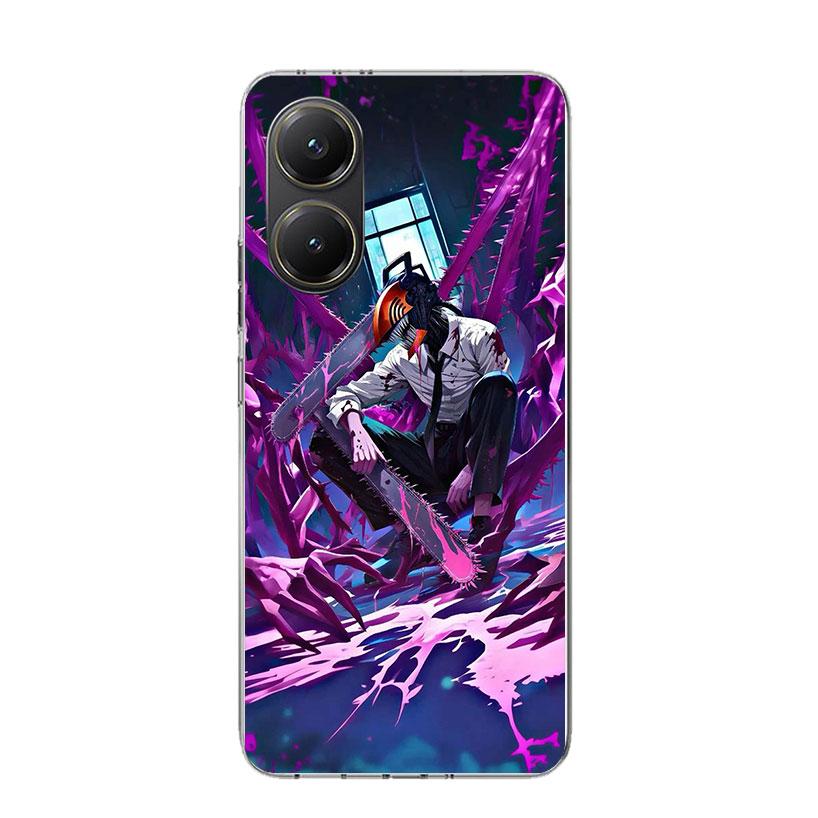 C-Chainsaw Mans Denji Phone Case For Xiaomi Poco X7 X6 X5 Pro F7 Ultra Redmi 15C 15 13 13C 12 12C 10 10A 10C 9 9A 9C 9T Cover Po