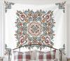 Boho Estetik Duvar Halısı Mandala Duvar Halısı Pembe Çiçekli Madalyon Duvar Halıları Yatak Odası Oturma Odası Yurt için Duvar Askısı Sanat Dekorasyonu