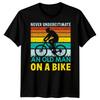 Mens Old Man On A Bike Funny Fathers Day T-Shirt Tee Best Dad Ever Papa Life #FD