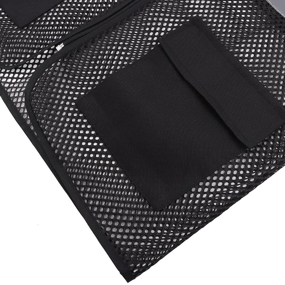Vest With Reflective Strips Black Mesh Vest Safety Vest  Construction Traffic Railway Metro Workers