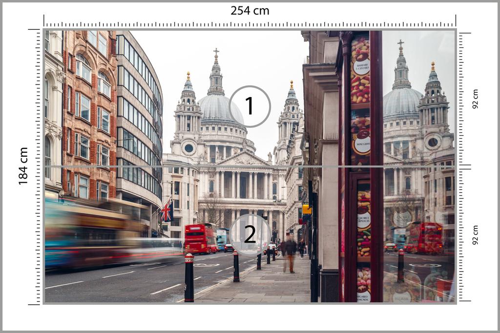 Photomural Cathedral In London Non-Woven 254x184