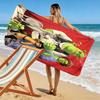 Sherk Print Beach Towel, Large Soft Quick Dry Towel for Beach Camping Swimming