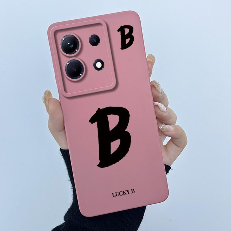 For Infinix Note 30 5G X6711/Note 30 Pro/30 VIP/30i/Note30 X6833B Case Lucky Initial Letter Soft Silicone Back Cover Phone Case