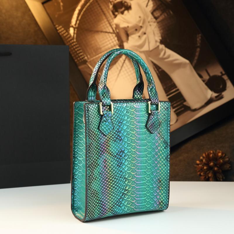 Fashion Snake Pattern Leather Women Handbag Small Versatile Mom Crossbody Bag 2025 New Shoulder Messenger Bags