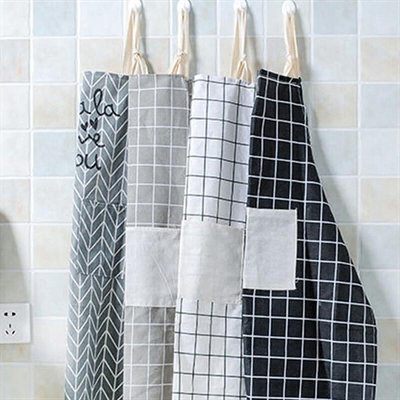 Choose from 4 linen aprons White Square