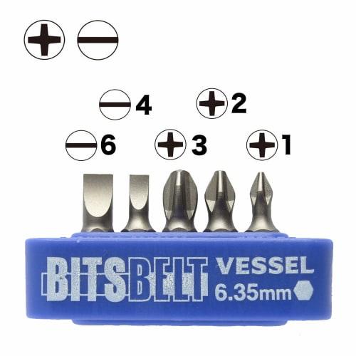 VESSEL Replacement Bit Set Plus/Minus TD-BS1 Blue | Gray