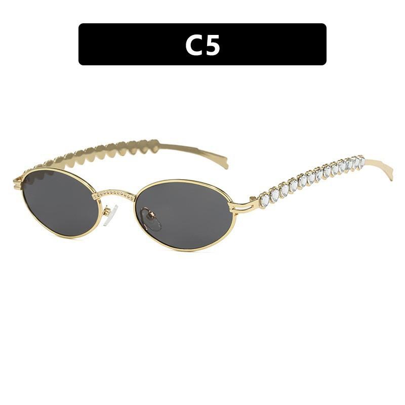 

Овальные очки с маленькой оправой, оправа для очков с инкрустацией из жемчуга и бриллиантов, маленькое лицо, тонкие плоские очки, высококачественная оправа без макияжа, очки Pure Desire Flat mirror