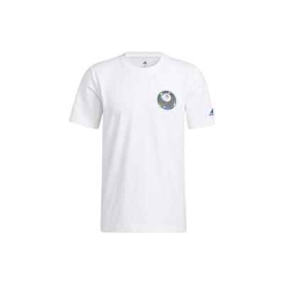 adidas Tmac T-Shirt 8 Grafikdruck Rundhals Kurzarm Herren Tops Weiß HS8522