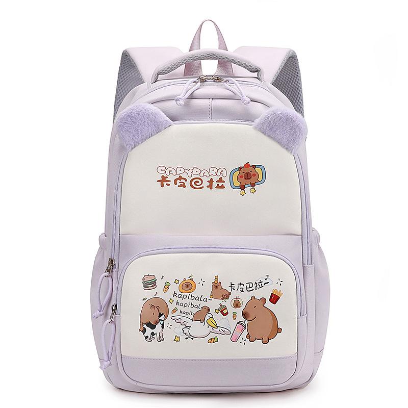 

Children s School Bag Large Capacity Student Backpack Boy Girl Cartoon Backpack фіолетовий