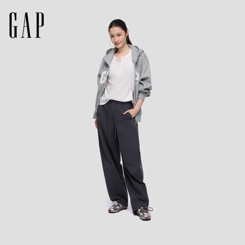 GAP Women's Fleece-Lined Logo Hooded Cardigan Jacket