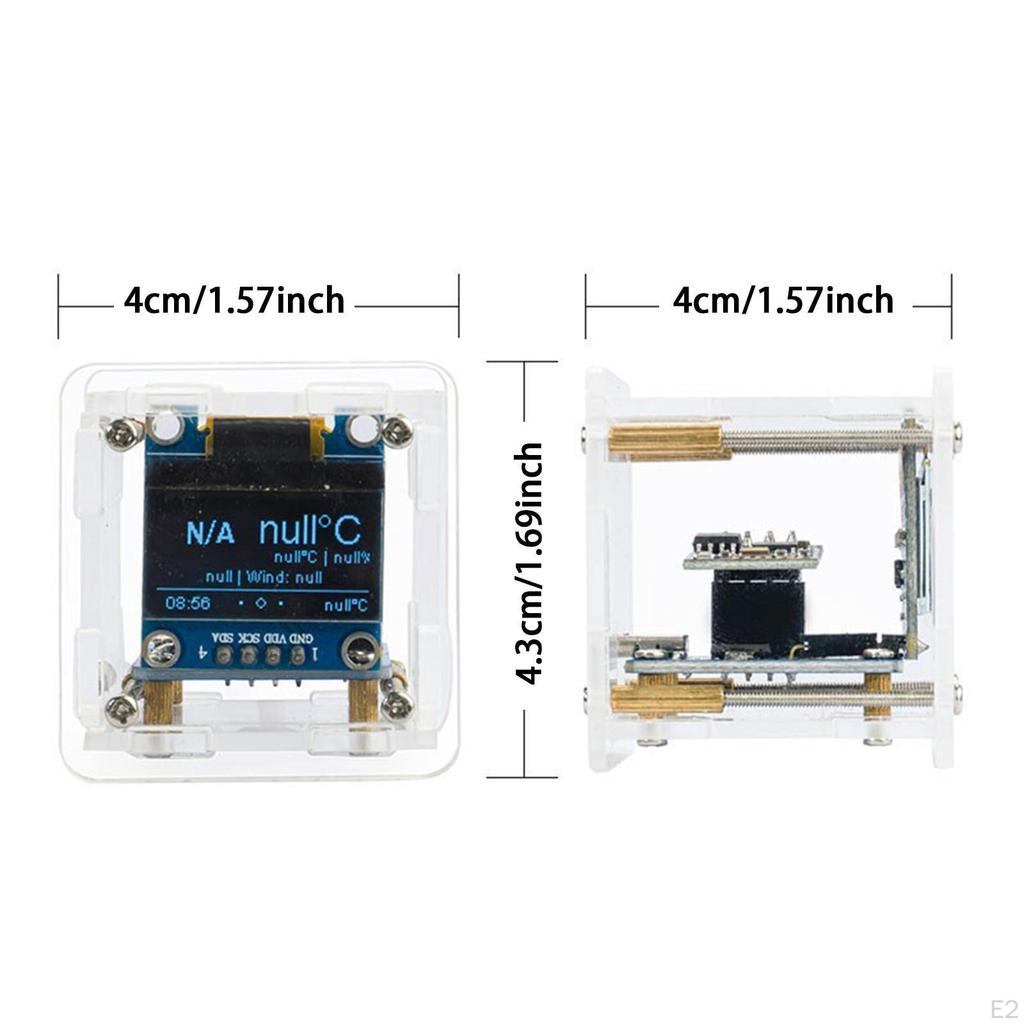 DIY Digital Clock Kit Soldering Project ESP8266 Intelligent Temperature Humidity Display for Study