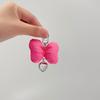 Fashionable Bowknot Keychain Heart Pendant Keychain Keyring Handbag Charm Phone Chain Accessory for Women and Girls