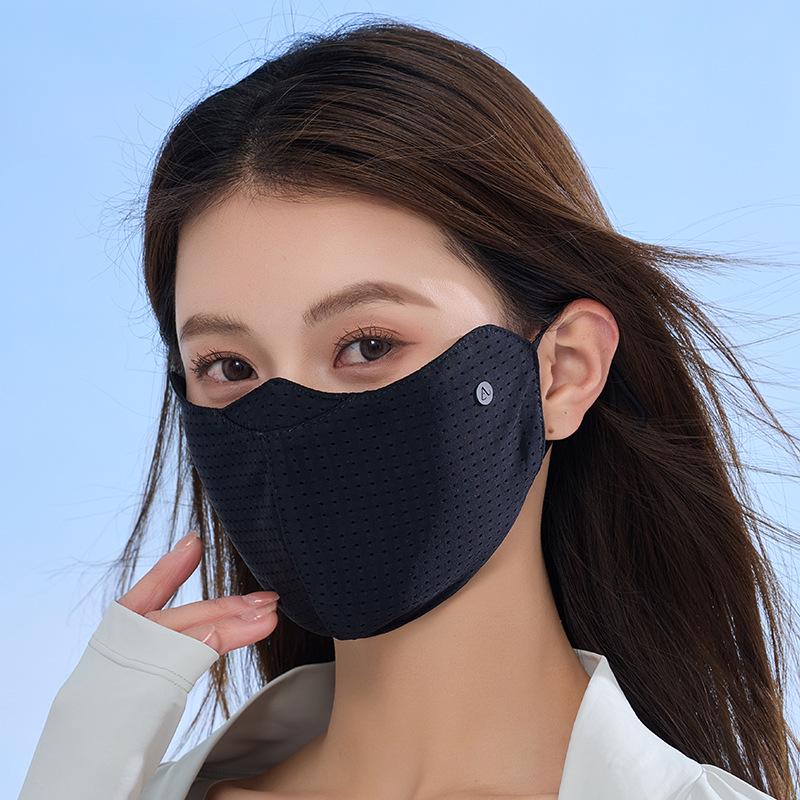 Breathable Double-Sided Ice Silk Sun Protection Mask for Outdoor Sports and Cycling