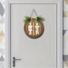 Wooden Bathroom Gender Sign Toilet Decor Plaque Farmhouse Style Wall Hanging Rustic Home Decor Signage