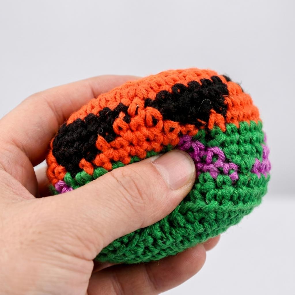 6PC Handmade Crochet Hacky Sack Set Durable Woven Footbag for Outdoor Indoor Play and Coordination Training