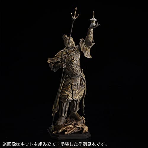Kaiyodo Art PLA Four Heavenly Kings Statue, Tamonten, Approximately 160mm Tall, Non-Scale, Unpainted, Unassembled Plastic Model Kit AP009