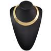 European & American Minimalist Gold-Plated Wide Stripe Elastic Choker Necklace