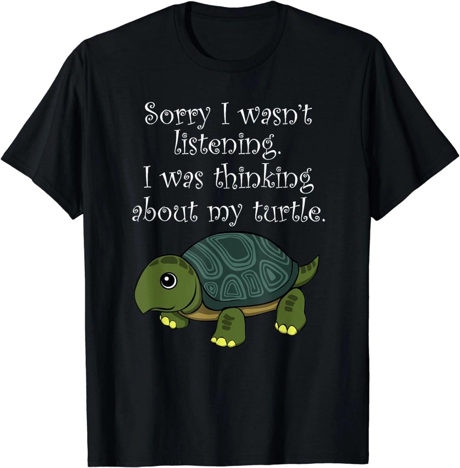 Thinking About Turtle Cute Tortoise Funny Saying Idea Gift Unisex T-Shirt XL