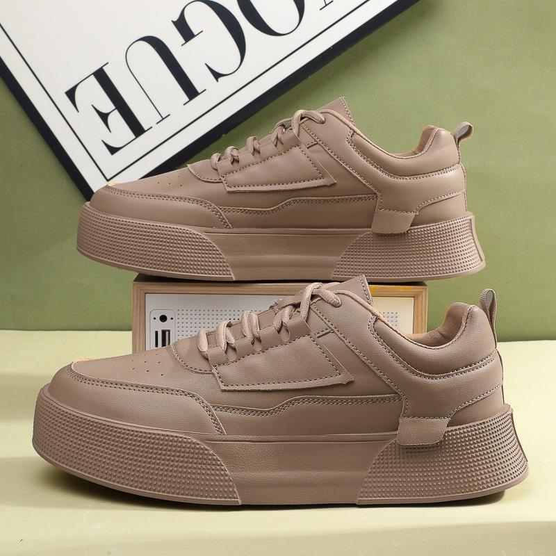 Men's Sneakers Fashion Leather Casual Shoes Youth Student Skateboard Shoe Platform Vulcanzed Shoes for Men Luxury Tennis Shoes
