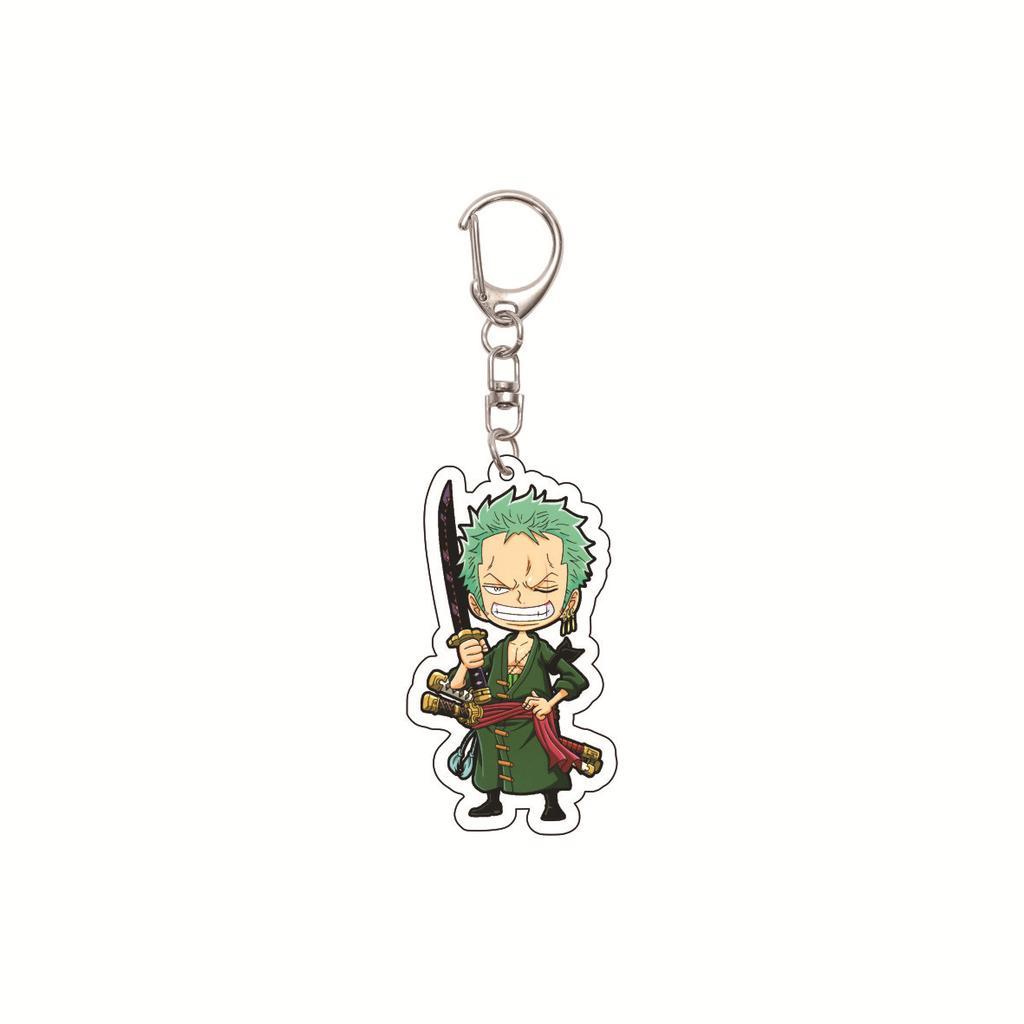 One Piece 5.5CM Acrylic Keychain, Anime Keychain, Luffy, Zoro Cartoon One Piece Bag Keychain
