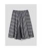 Anggae Checkered Skirt Pants Light Gray