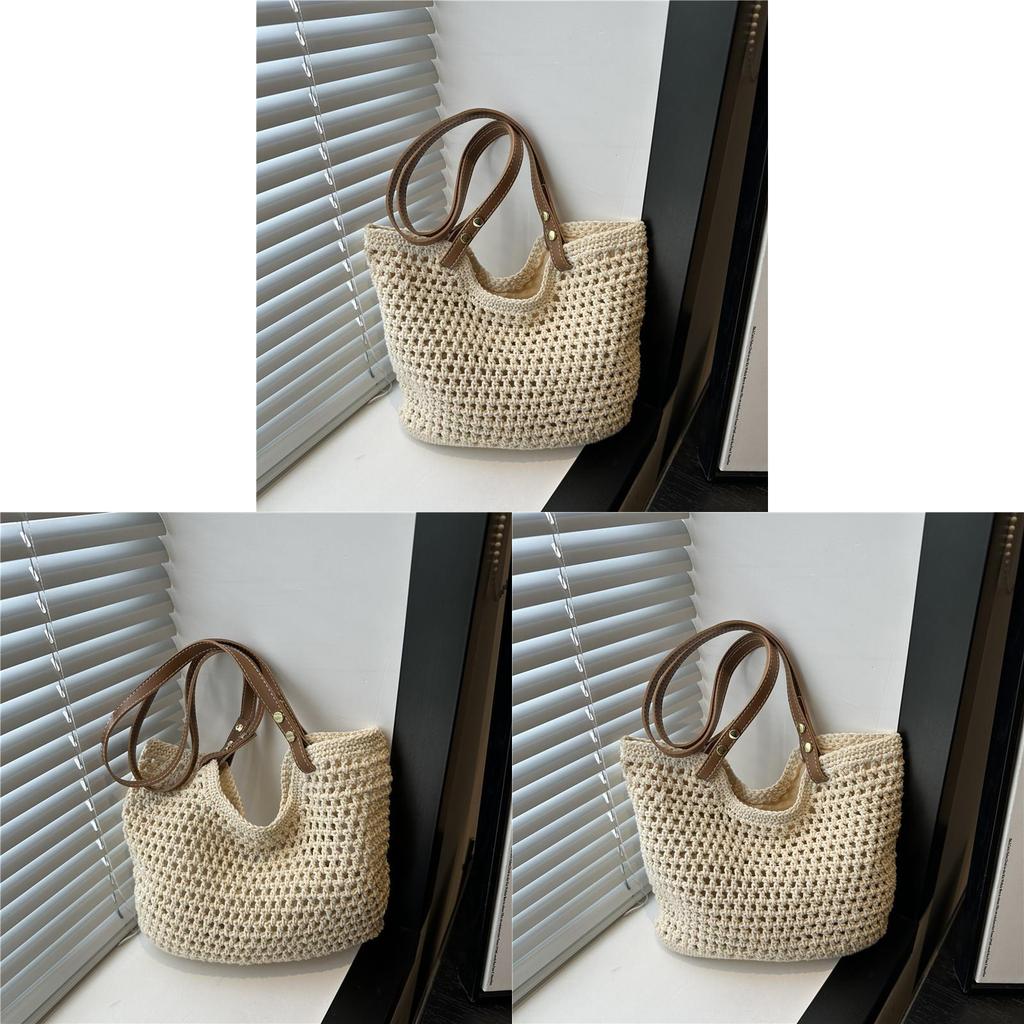 Large Capacity Cozy Knit Tote Bag For Daily Casual Fashion Women