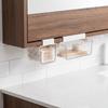 Plastic Drawer Style Storage Box Transparent Wall Mounted Under Cabinet Storage Box Large Capacity Self Adhesive Qtips Holder